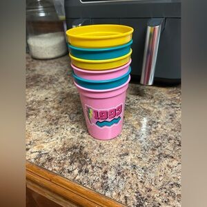Nostalgic Set Of 6 1993 Plastic Cups